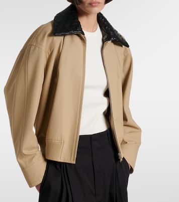 Blouson Intrecciato aus Baumwoll-Twill  | Bottega Veneta