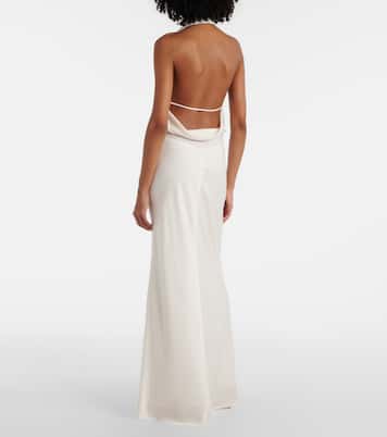 Reannon draped satin gown | Simkhai