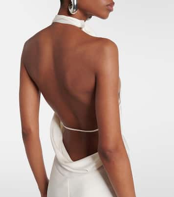 Reannon draped satin gown | Simkhai
