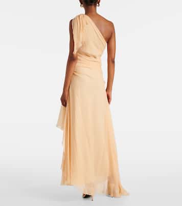 Abito lungo monospalla in seta | Victoria Beckham