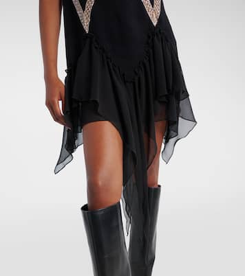 Embroidered georgette minidress | The Attico