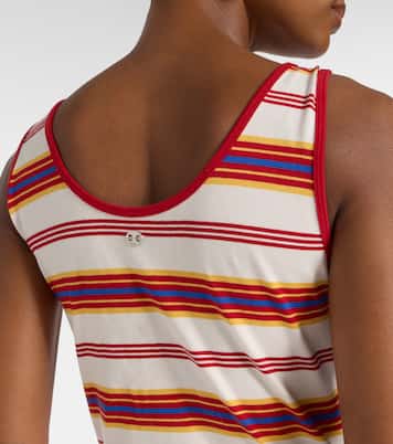 Robe longue rayée en coton mélangé | Rabanne