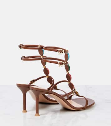 Sandales Shanti 70 en cuir à ornements | Gianvito Rossi