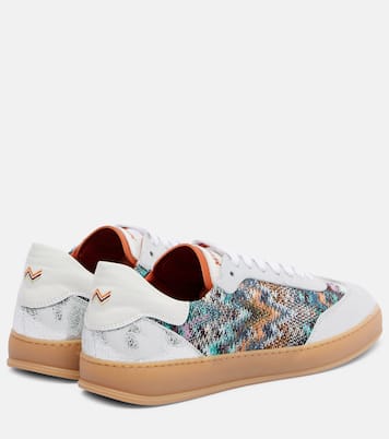Baskets Zigzag en cuir métallisé | Missoni