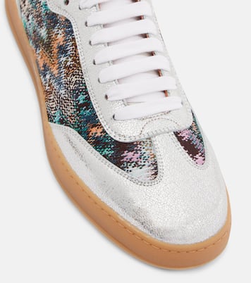 Baskets Zigzag en cuir métallisé | Missoni