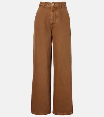 Cotton twill wide-leg pants | Ami Paris