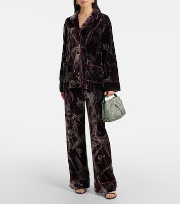 Floral satin pajama shirt | La DoubleJ