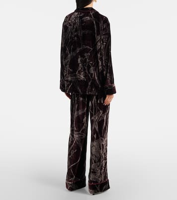 Floral satin pajama shirt | La DoubleJ
