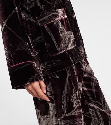 Floral satin pajama shirt | La DoubleJ
