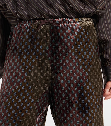 Bedruckte Hose aus Satin | Dries Van Noten