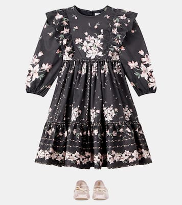 Vestido de algodón floral con volantes | Petite Amalie  