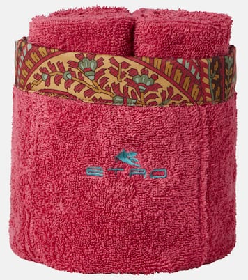 Set Giano aus vier Gästehandtüchern und Korb | Etro