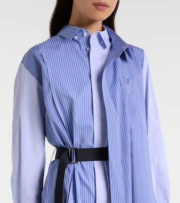 Striped cotton poplin shirt dress | Sacai