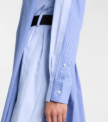 Striped cotton poplin shirt dress | Sacai