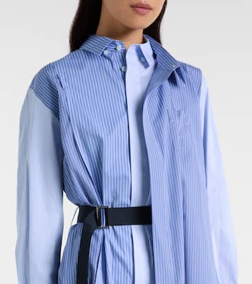 Striped cotton poplin shirt dress | Sacai