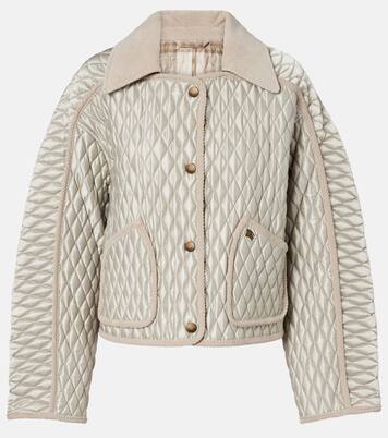 Corduroy-trimmed quilted jacket | Burberry