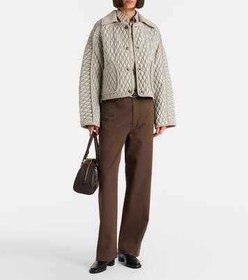 Corduroy-trimmed quilted jacket | Burberry