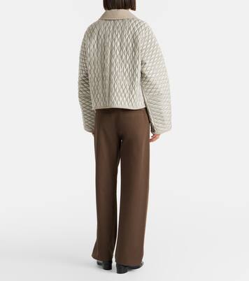 Corduroy-trimmed quilted jacket | Burberry