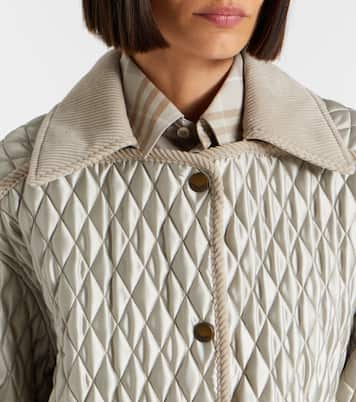 Corduroy-trimmed quilted jacket | Burberry