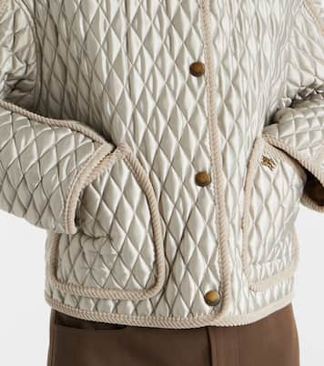 Corduroy-trimmed quilted jacket | Burberry