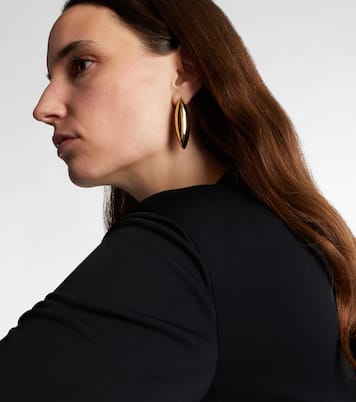 Puffy Dagger Small gold-plated earrings | Jennifer Fisher