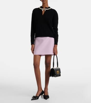 亮片初剪羊毛毛衣 | Valentino