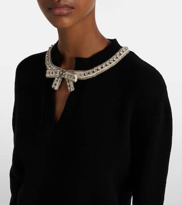 亮片初剪羊毛毛衣 | Valentino