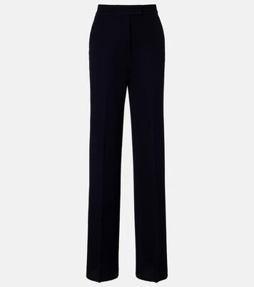 Attinia virgin wool piqué wide-leg pants | Max Mara