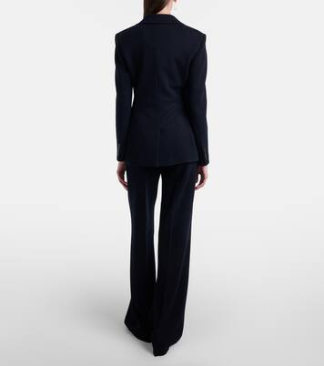 Attinia virgin wool piqué wide-leg pants | Max Mara