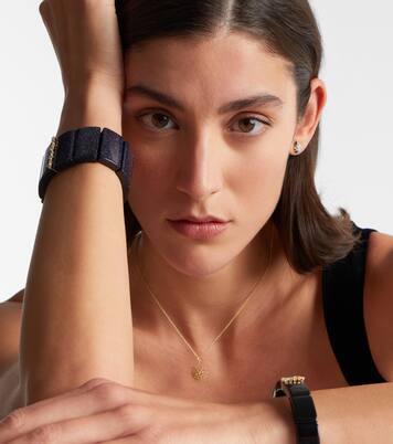 Blue goldstone and 14kt gold bracelet with diamonds | Sydney Evan