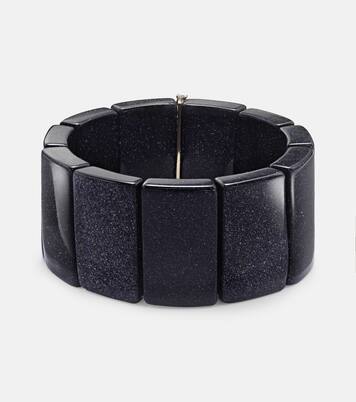 Blue goldstone and 14kt gold bracelet with diamonds | Sydney Evan