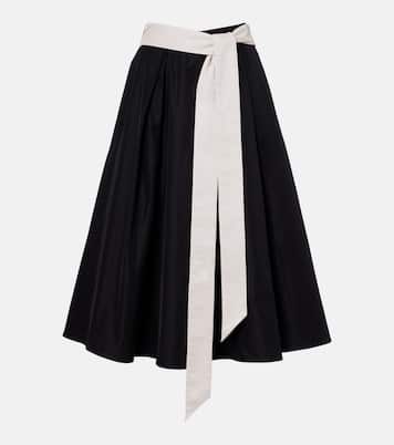 Baschi pleated cotton-blend midi skirt | 'S Max Mara