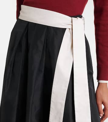 Baschi pleated cotton-blend midi skirt | 'S Max Mara