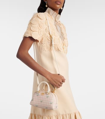 Gingham leather tote bag | Valentino Garavani