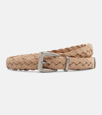 Braided suede belt | Brunello Cucinelli