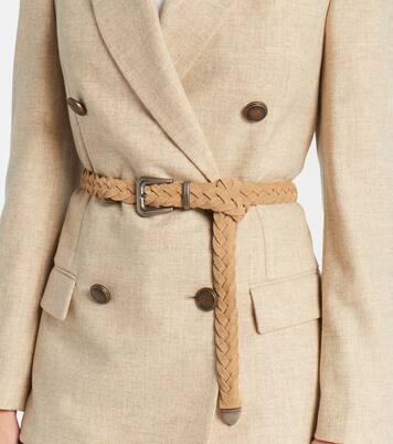 Braided suede belt | Brunello Cucinelli
