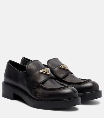 Leather penny loafers | Prada