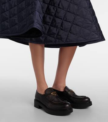 Leather penny loafers | Prada