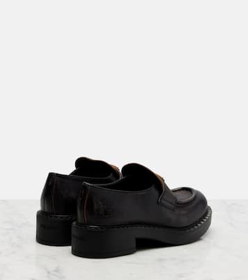 Leather penny loafers | Prada