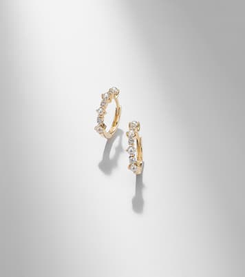 Boucles d’oreilles en or 14 ct (585/1000) avec diamants et perles | Mateo