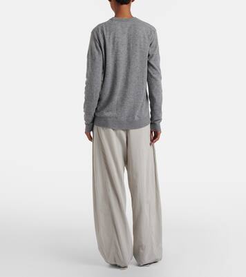 Pleated silk-blend straight pants | The Row