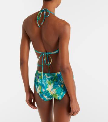 Bow-detail floral bikini top | Chloé