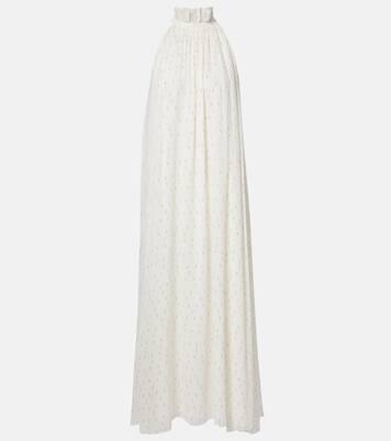 Polka-dot silk-blend maxi dress | Xu Zhi