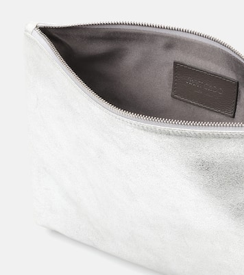 Clutch Callie in suede metallizzato | Jimmy Choo