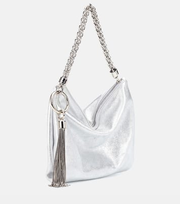 Clutch Callie in suede metallizzato | Jimmy Choo