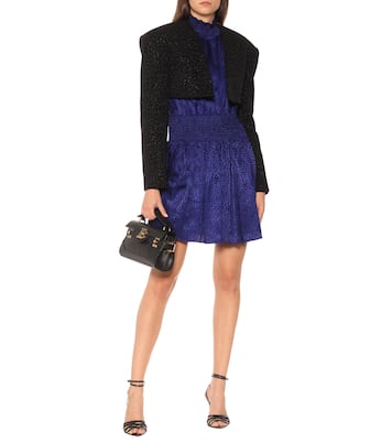Giacca cropped a stampa animalier | Balmain