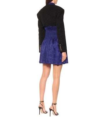 Giacca cropped a stampa animalier | Balmain