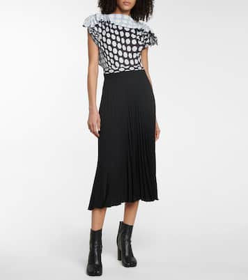 Polka-dot pleated midi dress | MM6 Maison Margiela