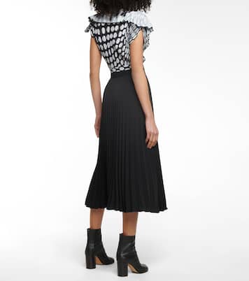 Polka-dot pleated midi dress | MM6 Maison Margiela
