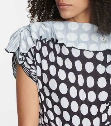 Polka-dot pleated midi dress | MM6 Maison Margiela